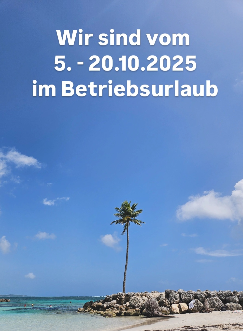 Hinweis Betriebsurlaub Oktober 2025